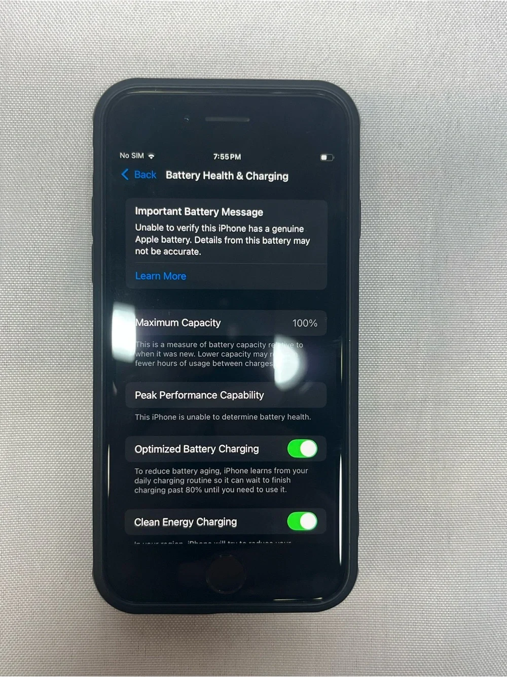 Apple iPhone SE 3rd Gen 128GB Black Unlocked New Battery Fully Tested